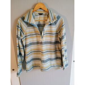 Eddie Bauer Quest Fleece 1/4-Zip Pullover striped pattern women's Medium